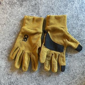Outdoor Research Trail Mix Gloves in Ochre Color